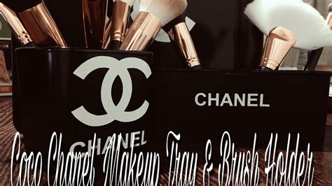 diy chanel makeup tray|DIY: Coco Chanel Makeup Tray & Brush Holder .